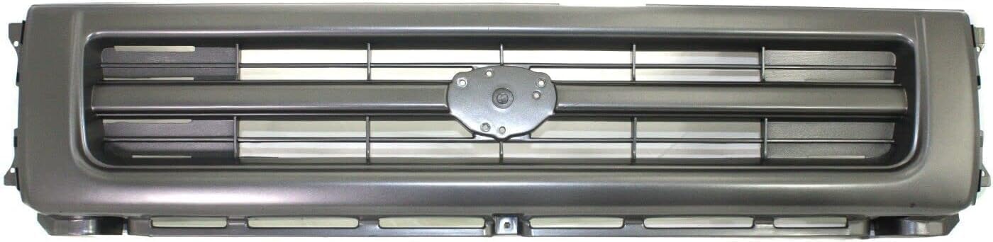 Front Center Grille Assembly Painted Dark Silver Shell And Insert Plastic Direct Replacement Compatible With 1992-1995 Toyota Pickup TO1200148 5311135130