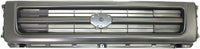 Front Center Grille Assembly Painted Dark Silver Shell And Insert Plastic Direct Replacement Compatible With 1992-1995 Toyota Pickup TO1200148 5311135130