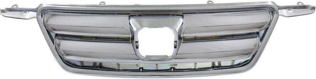 Front Bumper Upper Grille Chrome Shell & Insert Direct Replacement Compatible With 2005-2006 Honda CR-V HO1200194 71122S9AA01-PFM