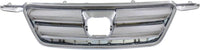 Front Bumper Upper Grille Chrome Shell & Insert Direct Replacement Compatible With 2005-2006 Honda CR-V HO1200194 71122S9AA01-PFM