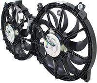 Front Radiator Dual Cooling Fan Assembly Plastic Direct Replacement Compatible with 2009-2014 Nissan Maxima NI3115139 21481ZY70A