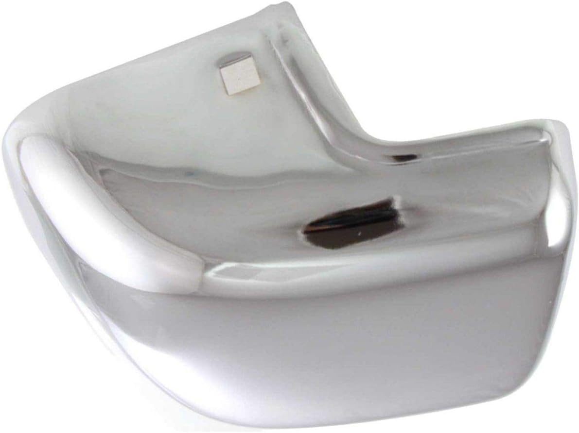 Front Bumper End Cap Chrome Steel Left Dirver Side Direct Replacement Compatible With 1993-1996 Nissan D21 NI1004133 6201755G00