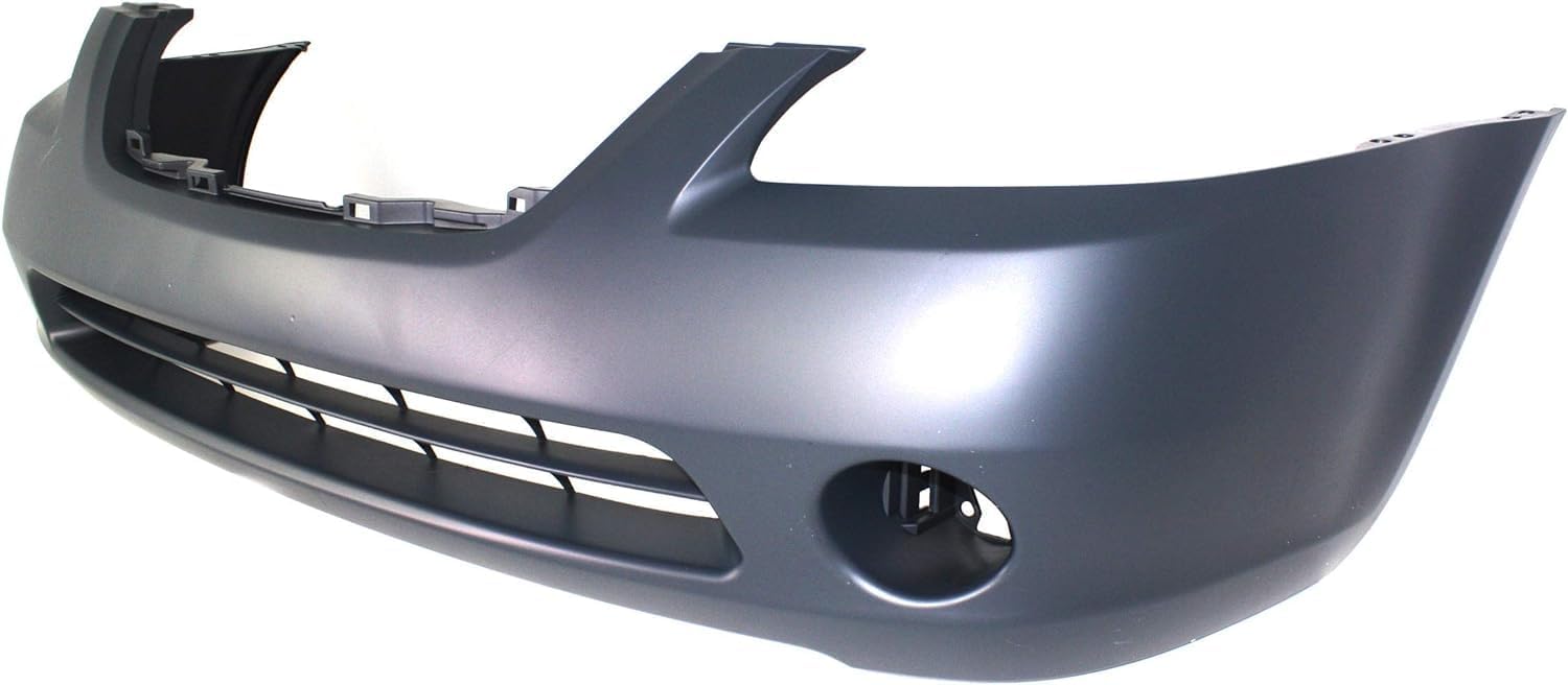 Front Bumper Cover Primed With Fog Light Holes Direct Replacement Compatible With 2002-2004 Nissan Altima NI1000193 620228J040