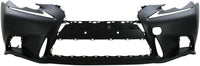 Front Bumper Cover + Upper & Lower Grille Primed + Head Lights + Fog Lamp Covers Left Driver And Right Passenger Side Direct Replacement Compatible With 2014-2016 Lexus IS250 / IS350