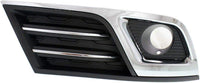 Front Fog Light Molding Textured Right Passenger Side With Chrome Trim Direct Replacement Compatible With 2013-2017 Chevrolet Traverse GM1039150 22817941