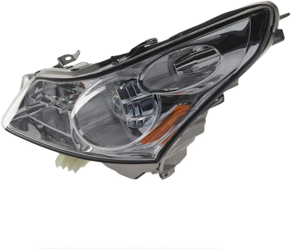 Front Headlight Assembly Left Driver Side Direct Replacement Compatible With 2007-2008 Infiniti G35 IN2502137 26060JK60C