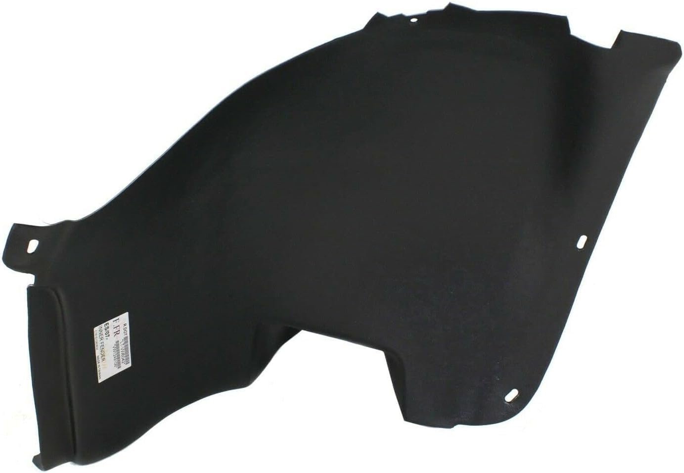 Front Section Fender Liner Right Passenger Side Direct Replacement Compatible With 2007-2016 Volkswagen Eos VW1249106 1Q0805912C 1Q0805912A