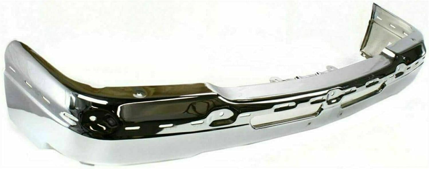 Front Bumper Chrome + Upper Cover Textured + Lower Valance + Brackets Set Right & Left Side Direct Replacement Compatible With 2003-2006 Chevrolet Silverado 2500HD 3500