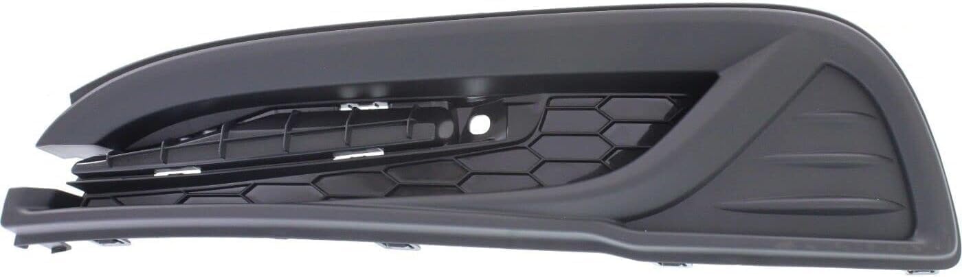 AUTOS PARTS PLUS Front Bumper Cover Primed + Lower Grille + Molding Chrome + Fog Light Cover Textured Right Passenger & Left Driver Side Direct Replacement Compatible With 2013-2015 Honda Civic