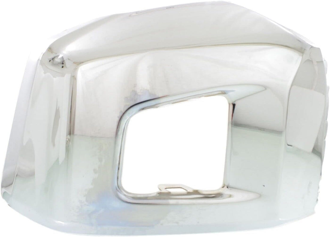 Front Bumper End Cap Chrome Steel Without Park Assist Sensor Holes Left Drover Side Direct Replacement Compatible With 2014-2021 Toyota Tundra TO1004184 521130C040