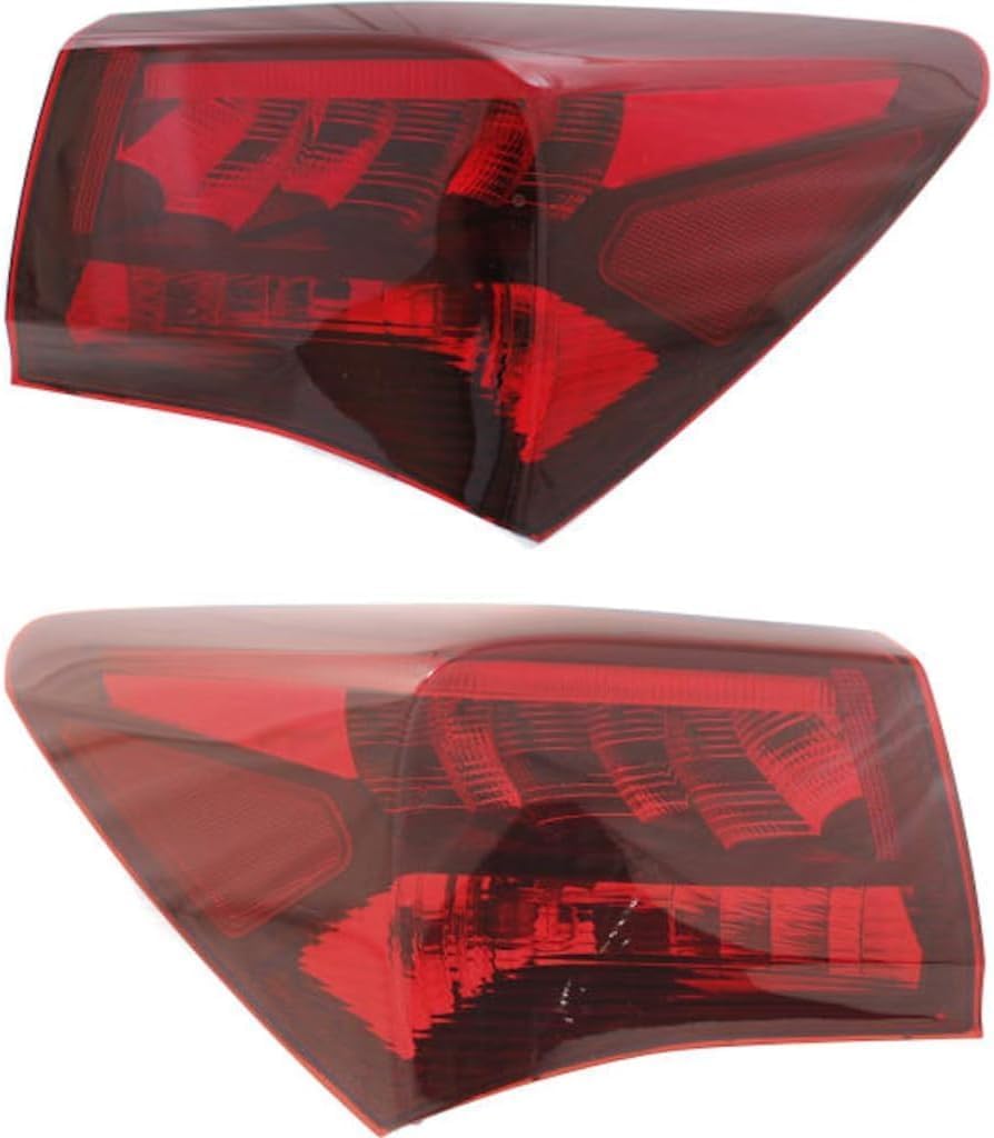 Set Of 2 Tail Light Outer Assembly Left Driver & Right Passenger Side Direct Replacement Compatible With 2015-2017 Acura TLX AC2805106 AC2804106 33500TZ3A01 33550TZ3A01