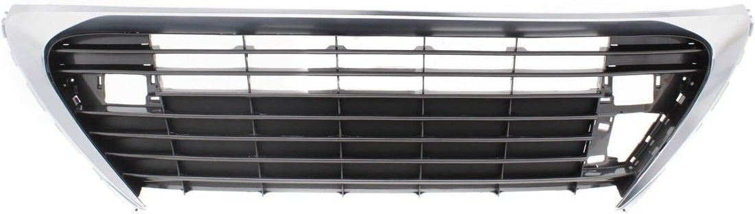 Front Bumper Grille Assembly Satin Nickel With Gloss Gray Insert Plastic Direct Replacement Compatible With 2016-2018 Lexus ES300h / ES350 LX1036129 5310206150