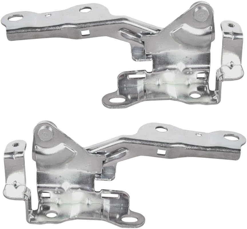 Set of 2 Front Hood Hinge Steel Left Driver & Right Passenger Side Direct Replacement Compatible with 2007-2010 Hyundai Elantra HY1236119 HY1236120 791202H000 791102H000