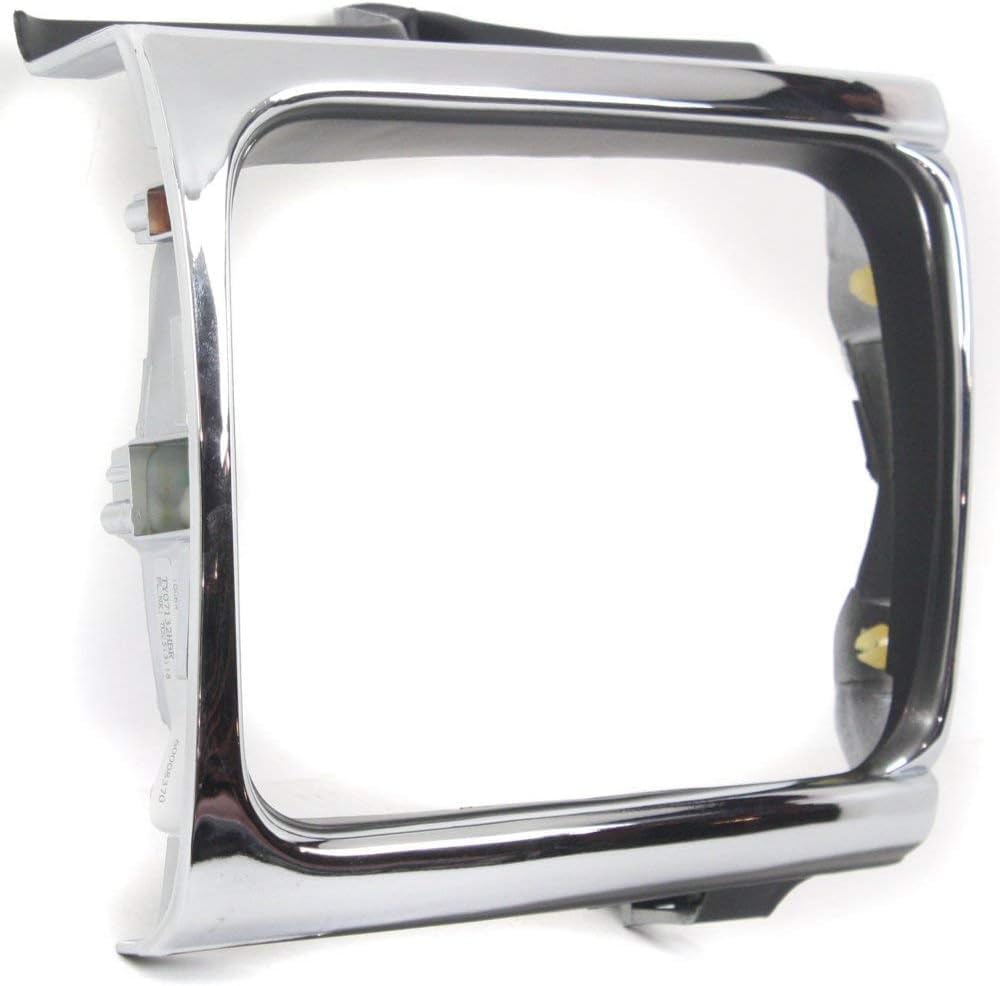 AUTOS PARTS PLUS Front Grille Chrome Shell/Painted Black Insert + Head Light Door Bezels Left Driver & Right Passenger Side Direct Replacement Compatible With 1992-1995 Toyota Pickup TO2512116