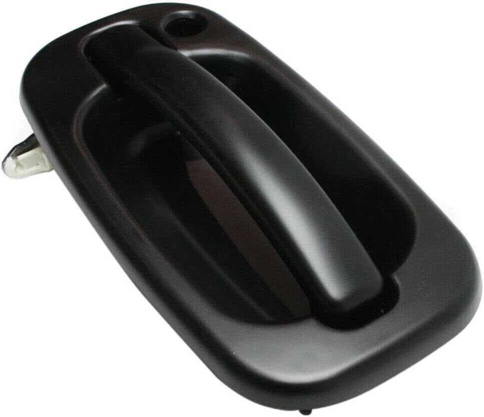Set of 2 Front Exterior Door Handle Smooth Black Left Driver & Right Passenger Side Direct Replacement Compatible with 1999-2006 Chevrolet Silverado/GMC Sierra GM1311131 GM1310140