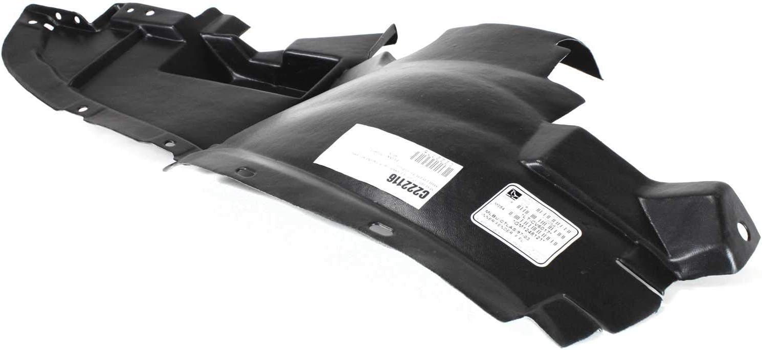 Front Section Fender Liner Left Driver Side Direct Replacement Compatible With 1997-2003 Chevrolet Malibu / 2004-2005 Classic / 1997-1999 Oldsmobile Cutlass GM1248121 22610205