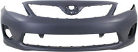 AUTOS PARTS PLUS Front Bumper Cover Primed + Upper Grille Painted Black Shell And Insert + Lower Textured Direct Replacement Compatible With 2011-2013 Toyota Corolla TO1000372 TO1036125 TO1200340