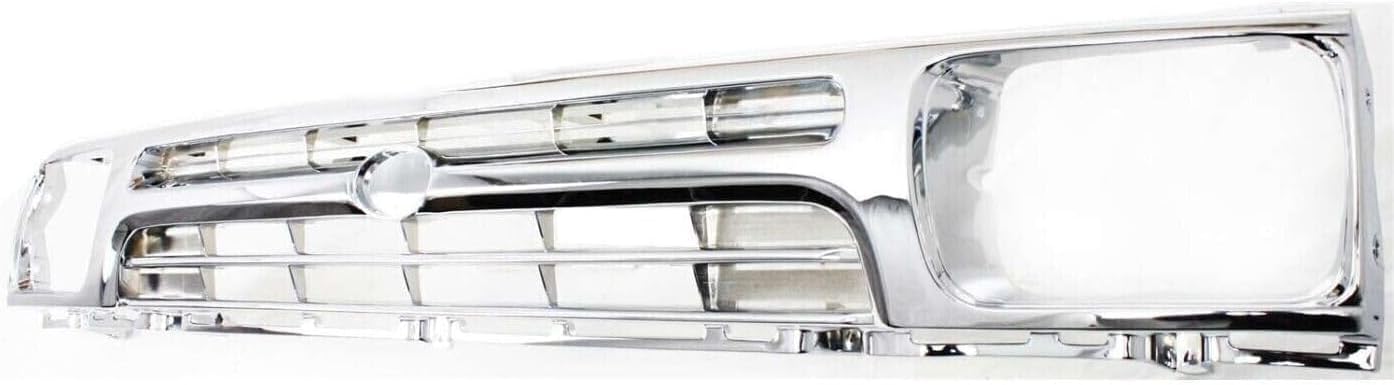 Front Grille Assembly Chrome Shell And Insert Plastic Direct Replacement Compatible With 1992-1995 Toyota Pickup TO1200247 5311135070-PFM