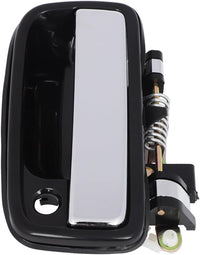 Front Door Handle Textured Black with Chrome Lever Left Driver & Right Passenger Side Direct Replacement Compatible with 1995-2004 Toyota Tacoma TO1310123 TO1311123 6922035030