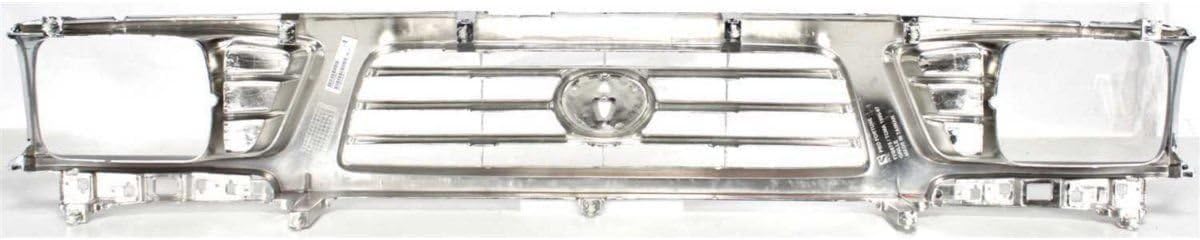 Front Grille Chrome Shell/Painted Black Insert Direct Replacement Compatible With 1995-1997 Toyota Tacoma TO1200197 5310035340