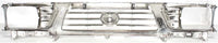 Front Grille Chrome Shell/Painted Black Insert Direct Replacement Compatible With 1995-1997 Toyota Tacoma TO1200197 5310035340