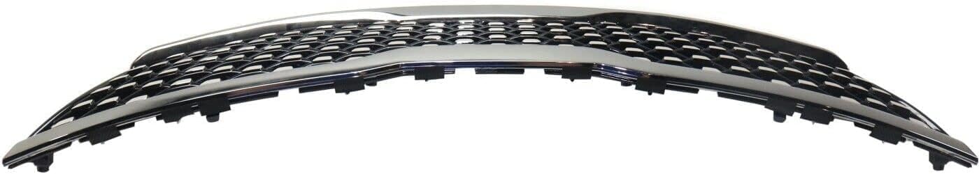 Front Grille Primed Shall And Insert With Smoked Black Molding Direct Replacement Compatible With 2016-2018 Kia Optima KI1200188 86350D5010