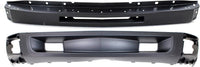 Front Bumper Steel + Lower Valance Air Deflector Primed + End Caps Left Driver & Right Passenger Side Direct Replacement Compatible With 2009-2013 Chevrolet Silverado 1500 GM1002836