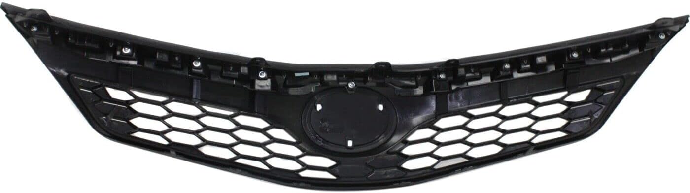 Front Grille Partial Painted Black Plastic Direct Replacement Compatible With 2012-2014 Toyota Camry TO1200354 5310106340C0