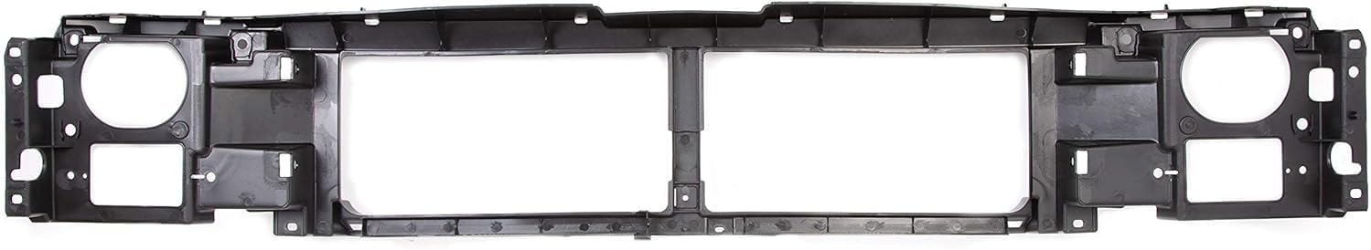 AUTOS PARTS PLUS Front Grille Shell With Gray Insert+ Bezel Chrome + Header Panel + Headlight + Signal & Corner Lamp Left And Right Side Direct Replacement Compatible With 1992-1997 Ford F-Series