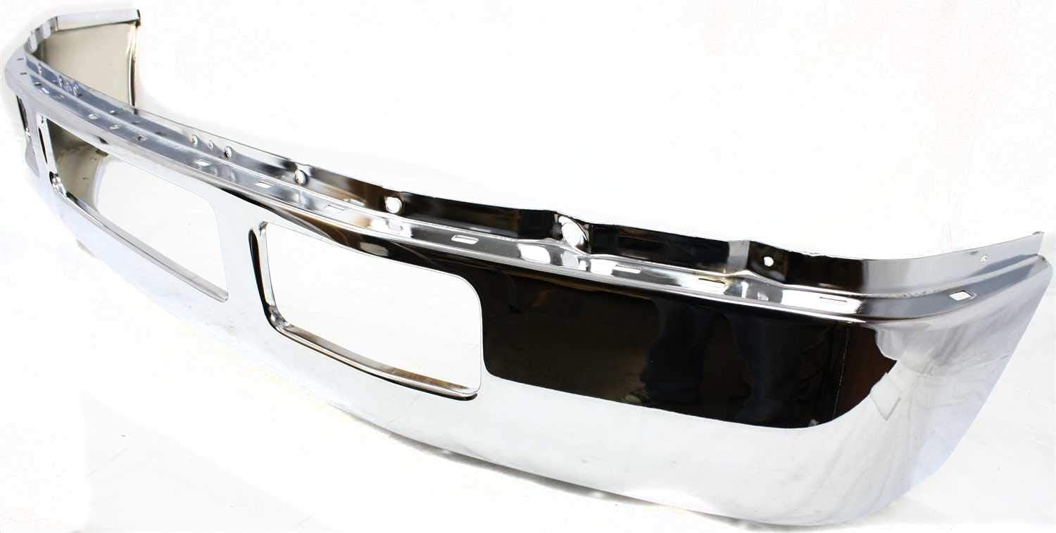 AUTOS PARTS PLUS Front Bumper Chrome + Upper Cover Primed + Lower Valance Textured + Header Panel Direct Replacement Compatible With 2005-2007 Ford F-Series Super Duty FO1002392 FO1095219 FO1057292