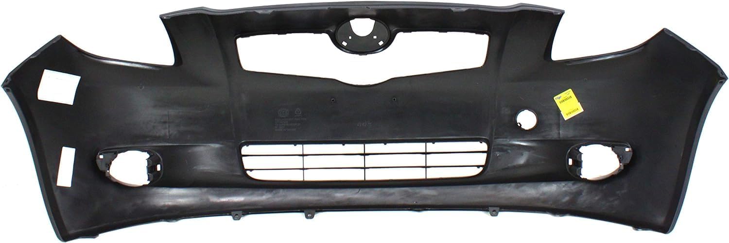 Front Bumper Cover Primed With Fog Light Holes Direct Replacement Compatible With 2007-2008 Toyota Yaris TO1000325 5211952925