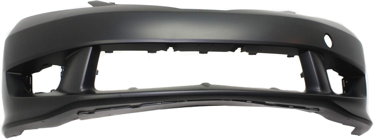 Front Bumper Cover Primed Plastic + Lower Grille Textured Direct Replacement Compatible With 2009-2011 Honda Fit