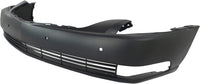 Front Bumper Cover Primed Plastic + Grille Chrome Shell and Insert + Chrome Molding + Fog Light Left & Right Side Direct Replacement Compatible With 2006-2011 Cadillac DTS