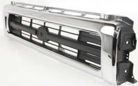 AUTOS PARTS PLUS Front Grille Chrome Shell/Painted Black Insert + Head Light Door Bezels Left Driver & Right Passenger Side Direct Replacement Compatible With 1992-1995 Toyota Pickup TO2512116