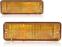 Set Of 2 Front Signal Lamp Assembly Left Driver & Right Passenger Side Direct Replacement Compatible With 1984-1989 Toyota 4Runner TO2521105 TO2530106 8151089130 8152089130