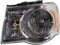 Set Of 2 Front Head Light Assembly Plastic Left Driver & Right Passenger Side Direct Replacement Compatible With 2007-2009 Chrysler Aspen CH2502179 CH2503179