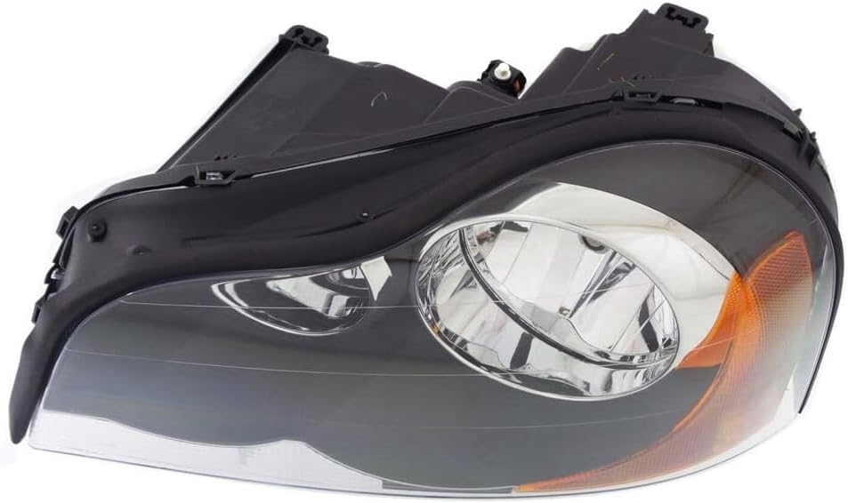 Set Of 2 Front Head Light Assembly Plastic Left Driver & Right Passenger Side Direct Replacement Compatible With 2003-2005 Volvo XC90 VO2502112 VO2503112 312768096 312768104