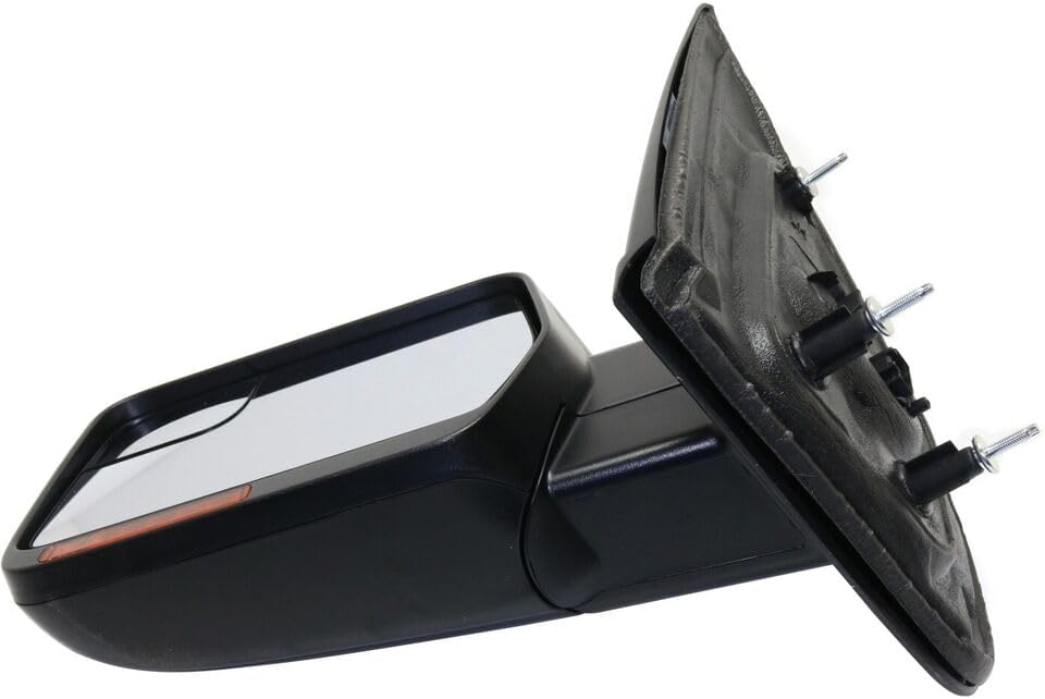 Front Power Mirror Manual Folding Heated Textured Left Driver Side Direct Replacement Compatible With 2011-2014 Ford F-150 FO1320407 BL3Z17683CA