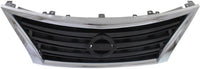 Front Grille Chrome Shell With Dark Gray Insert Direct Replacement Compatible With 2013-2015 Nissan Sentra NI1200253 623103RM0A