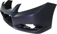 Front Bumper Cover Primed Plastic + Fog Lights Cover Left Driver & Right Passenger Side Direct Replacement Compatible With 2012-2013 Honda Civic