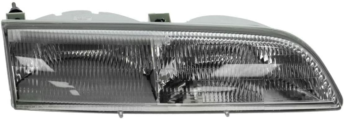 Set Of 2 Front Head Light Assembly Plastic Left Driver & Right Passenger Side Direct Replacement Compatible With 1989-1993 Ford Thunderbird FO2502115 FO2503110 E9SZ13008B E9SZ13008A