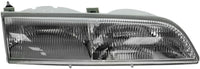 Set Of 2 Front Head Light Assembly Plastic Left Driver & Right Passenger Side Direct Replacement Compatible With 1989-1993 Ford Thunderbird FO2502115 FO2503110 E9SZ13008B E9SZ13008A