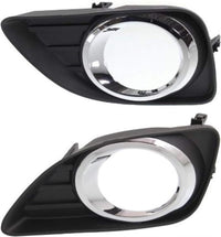 Set Of 2 Front Fog Light Molding Primed Plastic Left Driver & Right Passenger Side Direct Replacement Compatible With 2010-2011 Toyota Camry TO1038131 TO1039131 5203006050 5204006050