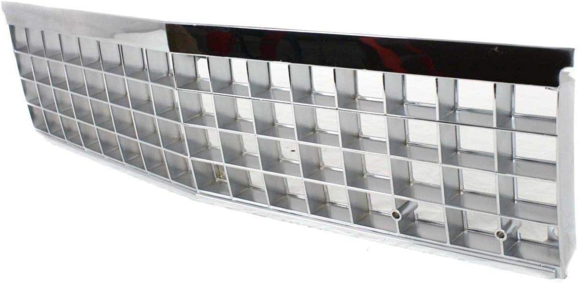 Front Grille Chrome Shell And Insert With Emblem Provision Direct Replacement Compatible With 1982-1987 Chevrolet El Camino/GMC Caballero / 1982-1983 Malibu GM1200167 14034154