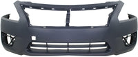 Front Bumper Cover Primed with Fog light Holes Direct Replacement Compatible With 2013-2015 Nissan Altima SL S SV Sedan NI1000285 620223TA0H