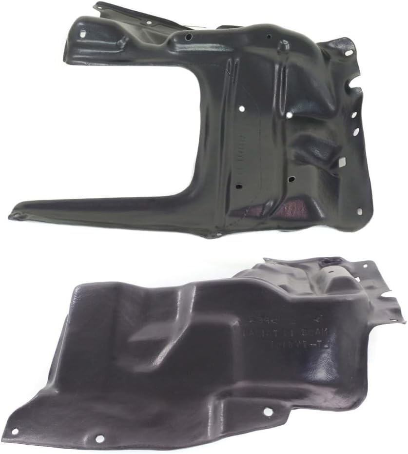 Set of 2 Front Engine Splash Shield Under Cover Plastic Left Driver & Right Passenger Side Direct Replacement Compatible with 2014-2019 Toyota Corolla TO1228202 TO1228201