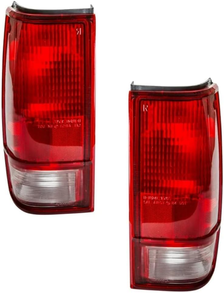 Set Of 2 Tail Light Lens And Housing Without Trim Right Passenger & Left Driver Side Direct Replacement Compatible With 1982-1993 Chevrolet S10 Pickup / 1982-1990 GMC S15 GM2801106