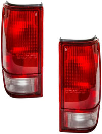 Set Of 2 Tail Light Lens And Housing Without Trim Right Passenger & Left Driver Side Direct Replacement Compatible With 1982-1993 Chevrolet S10 Pickup / 1982-1990 GMC S15 GM2801106