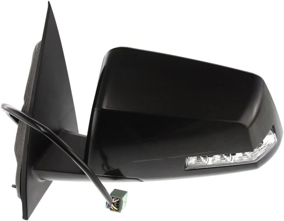 Set Of 2 Front Power Mirror Manual Folding Heated Primed Left Driver & Right Passenger Side Direct Replacement Compatible With 2009-2017 Chevrolet Traverse GM1320383 GM1321383