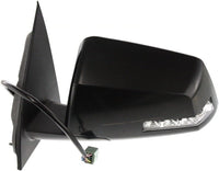 Set Of 2 Front Power Mirror Manual Folding Heated Primed Left Driver & Right Passenger Side Direct Replacement Compatible With 2009-2017 Chevrolet Traverse GM1320383 GM1321383
